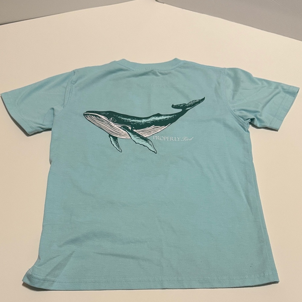 Properly Tied Kids Blue Whale Short Sleeve Tee